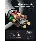 کابل شارژ اپل USB‑C به USB‑C اصل – توان 60 وات طول 1 متر